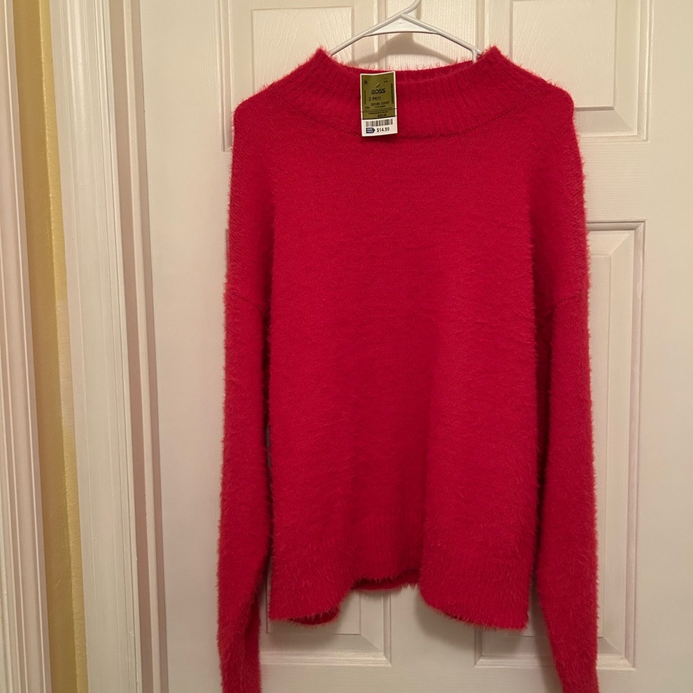 Freshman Vibrant Pink Crew Neck Sweater